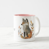Tasse 2 Couleurs Renard gris orange (Devant droit)