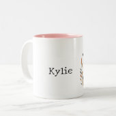 Tasse 2 Couleurs Renard gris orange (Devant gauche)