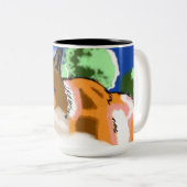 Tasse 2 Couleurs Renard Image à nouveau (Devant droit)