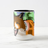Tasse 2 Couleurs Renard Image à nouveau (Centre)