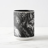 Tasse 2 Couleurs Renard rusé de la forêt — par BurnsInHell (Centre)