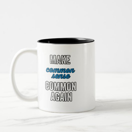 Tasse 2 Couleurs Rendre commun le sens commun (Gauche)