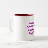 Tasse 2 Couleurs Rendre l'Amérique décente (Devant gauche)