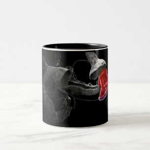 Tasse 2 Couleurs Rendu 3d artistique de la rate