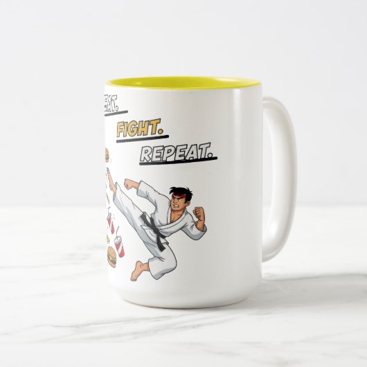 Tasse 2 Couleurs Répéter le combat (Devant droit)