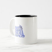 Tasse 2 Couleurs Répéter le ski du sommeil (Devant gauche)