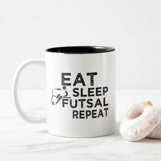 Tasse 2 Couleurs Répéter l'opération de sommeil (Avec donut)