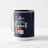 Tasse 2 Couleurs Répétition de l'enseignement du café (Devant gauche)