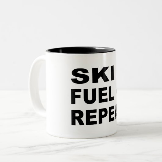 Tasse 2 Couleurs Répétition du carburant de ski (Devant gauche)
