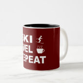 Tasse 2 Couleurs Répétition du carburant de ski (Devant droit)