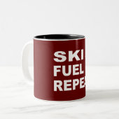 Tasse 2 Couleurs Répétition du carburant de ski (Devant gauche)