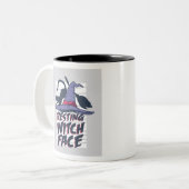 Tasse 2 Couleurs Repose du visage de la sorcière (Devant gauche)