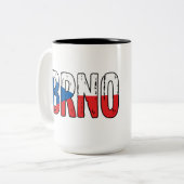 Tasse 2 Couleurs République tchèque de Brno (Devant gauche)