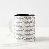 Tasse 2 Couleurs Requin à bec (Devant gauche)