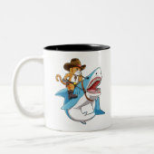 Tasse 2 Couleurs Requin à cheval de chat (Gauche)