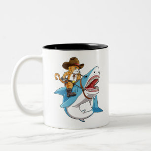 Tasse 2 Couleurs Requin à cheval de chat