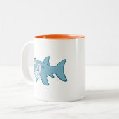 Tasse 2 Couleurs Requin de sourire (Devant gauche)
