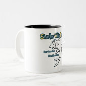 Tasse 2 Couleurs Requins avec des lasers (Devant gauche)