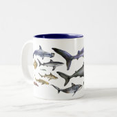 Tasse 2 Couleurs Requins du monde (Devant gauche)