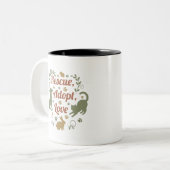 Tasse 2 Couleurs Rescue, Adopt, Love (Devant gauche)