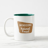 Tasse 2 Couleurs Réserve forestière de Mendocino (signe) (Gauche)