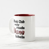 Tasse 2 Couleurs Réserver Club Vin Étiquettes (Devant gauche)