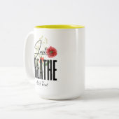 Tasse 2 Couleurs Respirer l'inspiration Floral Yoga (Devant gauche)