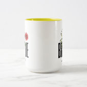 Tasse 2 Couleurs Respirer l'inspiration Floral Yoga (Centre)