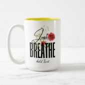 Tasse 2 Couleurs Respirer l'inspiration Floral Yoga (Gauche)