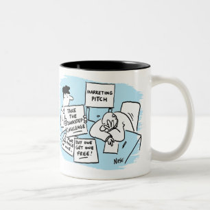 Tasse 2 Couleurs Responsable marketing avec idées de campagne comme
