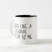 Tasse 2 Couleurs Ressemble à d'un problème personnel (Devant gauche)