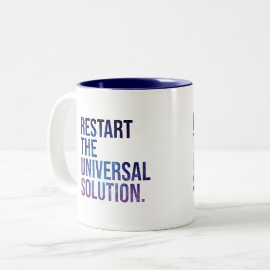 Tasse 2 Couleurs Restart the solution universal (Devant gauche)
