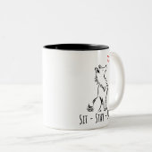 Tasse 2 Couleurs Reste-Assis-Amour Sheltie (Devant droit)