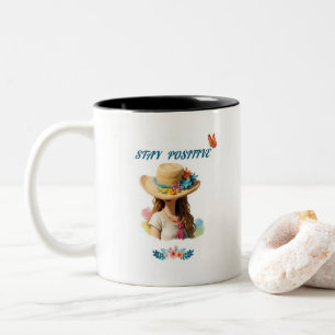 Tasse 2 Couleurs reste les citations positives mug.