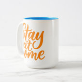 Tasse 2 Couleurs Restez à la maison (Devant gauche)