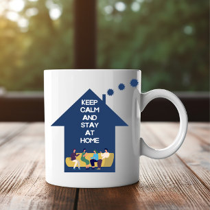 Tasse 2 Couleurs Restez à l'aise : restez au calme et restez à la m