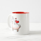 Tasse 2 Couleurs Restez calme et amoureux Llamas (Devant gauche)