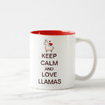 Tasse 2 Couleurs Restez calme et amoureux Llamas<br><div class="desc">Quand la vie vous fait tomber,  rappelez-vous toujours ce fameux mème internet et il vous mènera à travers. Llama sur ami,  llama sur.</div>