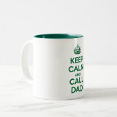 Tasse 2 Couleurs Restez calme et appelez papa (Devant gauche)