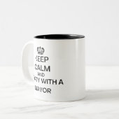 Tasse 2 Couleurs Restez Calme Et Fête Avec Un Maire (Devant gauche)
