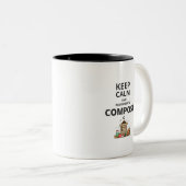 Tasse 2 Couleurs Restez calme et pensez à composer (Devant droit)