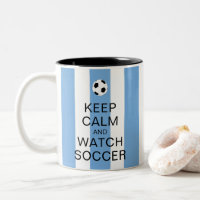 Restez calme et regardez le football Argentine Blu