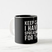 Tasse 2 Couleurs Restez Calme J'Ai Un Tableur Pour Ça (Devant gauche)