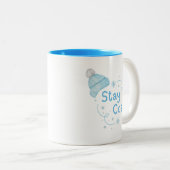 Tasse 2 Couleurs Restez confortable "hiver" (Devant droit)