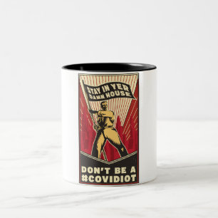 TASSE 2 COULEURS RESTEZ DANS VOTRE MAISON
