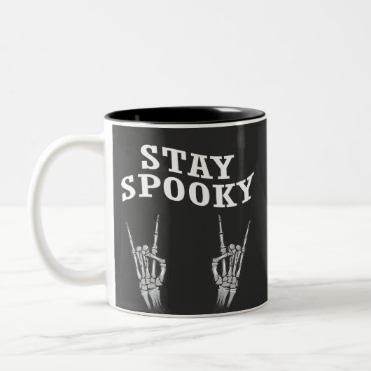 Tasse 2 Couleurs Restez Éffrayant Skeleton Halloween Éffrayant Cute (Gauche)