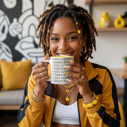 Tasse 2 Couleurs Restez Positif