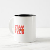 Tasse 2 Couleurs Restez Sauvage (Devant gauche)