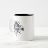 Tasse 2 Couleurs Restez Vrai Café (Devant gauche)