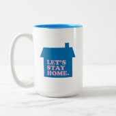 Tasse 2 Couleurs Restons à la maison Bleu (Gauche)